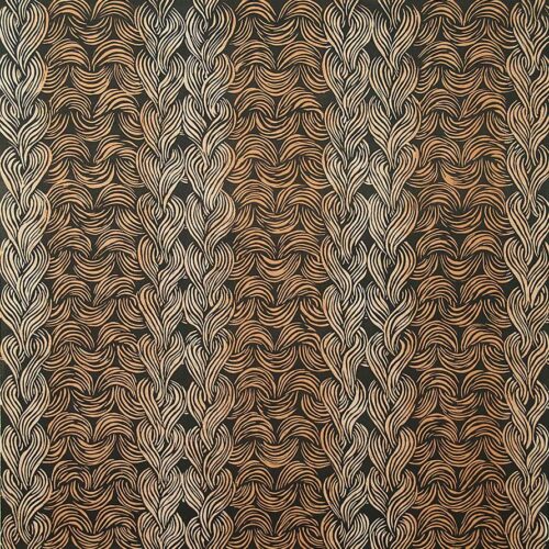 Sienna Rib, Linoleum, 17.75” x 17.75” $400 unframed